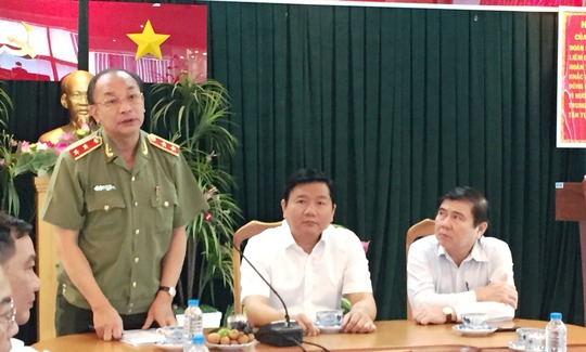 Trung tướng Lê Đông Phong - Giám đốc Công an TP HCM nêu quyết tâm trong vòng 3 tháng tới sẽ kéo giảm tội phạm.