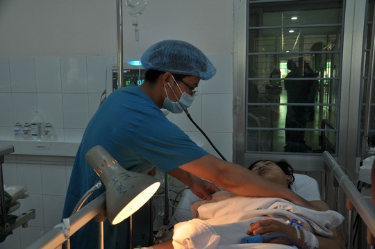 Bệnh nhân Tân đang được điều trị tại bệnh viện