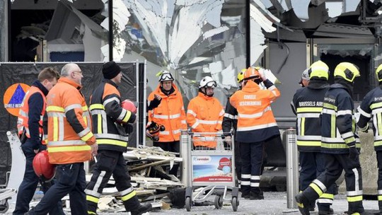 Sân bay Brussels đóng cửa sau vụ tấn công. Ảnh: REUTERS