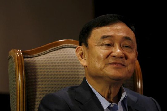 
Cựu Thủ tướng Thái Lan Thaksin Shinawatra trong một cuộc phỏng vấn với hãng Reuters ngày 23-2 ở Singapore Ảnh: REUTERS
