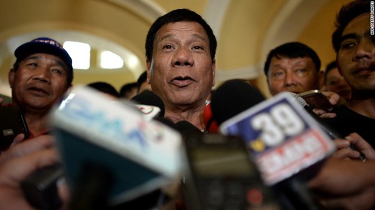 Ứng viên tổng thống Philippines Rodrigo Duterte. Ảnh: CNN