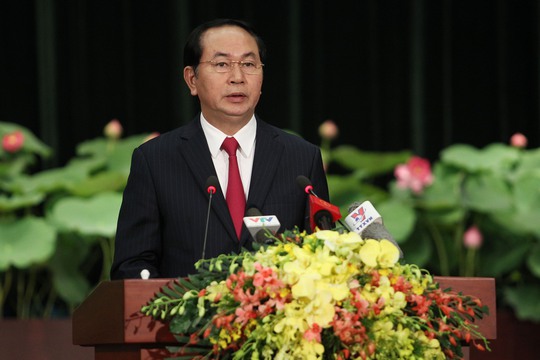 
Chủ tịch nước Trần Đại Quang phát biểu chỉ đạo sáng 2-7
