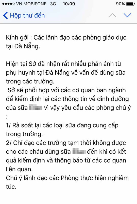 
Nội dung email mạo danh Giám đốc Sở GD-ĐT TP Đà Nẵng
