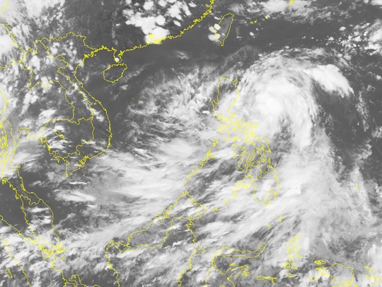
Ảnh mây vệ tinh áp thấp nhiệt đới - Nguồn: Trung tâm Dự báo khí tượng thủy văn Trung ương
