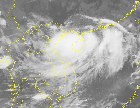 Ảnh chụp mây vệ tinh cơn bão số 3 - Nguồn: Trung tâm Dự báo khí tượng thủy văn Trung ương