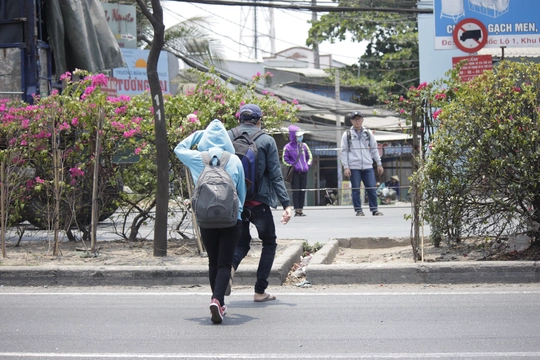 
Sinh viên trường ĐH Nông Lâm phải bất chấp nguy hiểm chui rào, cắt đường để tới được trạm xe buýt.
