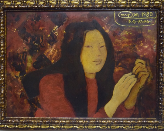 
Bức Cô gái của Nguyễn Sáng tại triển lãm bị cho là tranh giả
