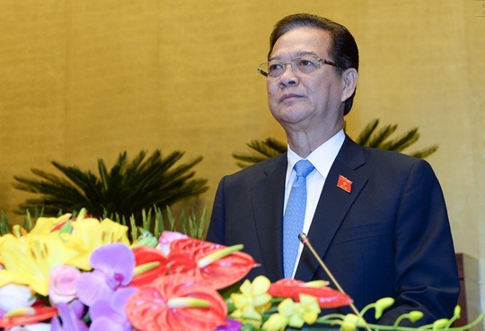 
Thủ tướng Nguyễn Tấn Dũng trình bày báo cáo công tác nhiệm kỳ khóa XIII của Quốc hội vào sáng 22-3
