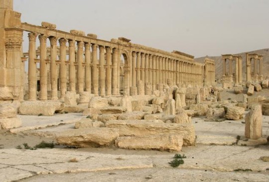 
Thành phố Palmyra, nơi Nga đang tăng cường tấn công IS. Ảnh: Reuters.
