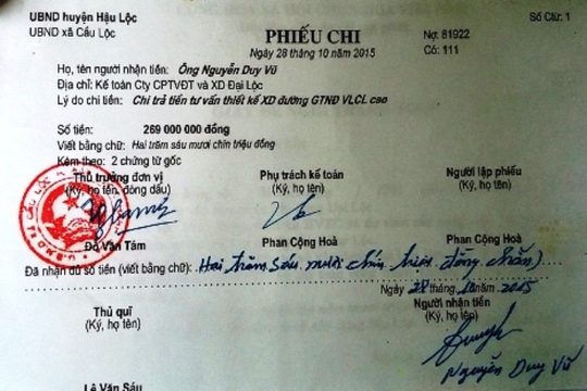 
Ông Đỗ Văn Tám đã mượn hồ sơ của Công ty Đại Lộc để lập hồ sơ khống, rút 269 triệu đồng tiền nhà nước
