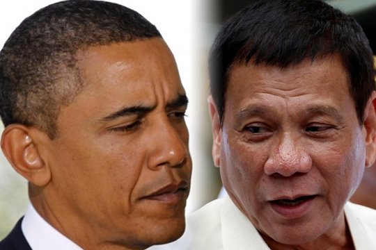 
Tổng thống Philippines Rodrigo Duterte và Tổng thống Mỹ Barack Obama (trái) Ảnh: KAPAMILYA.COM
