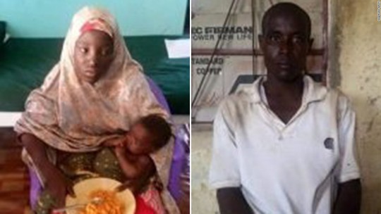 Amina Ali Nkeki và chồng Ảnh: CNN