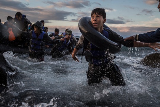 Một hình ảnh chụp người di cư trong loạt ảnh được vinh danh giải Pulitzer Ảnh: THE NEW YORK TIMES