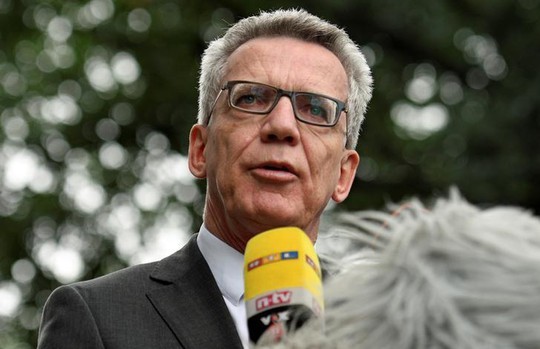 
Bộ trưởng Nội vụ Đức Thomas de Maiziere. Ảnh: REUTERS
