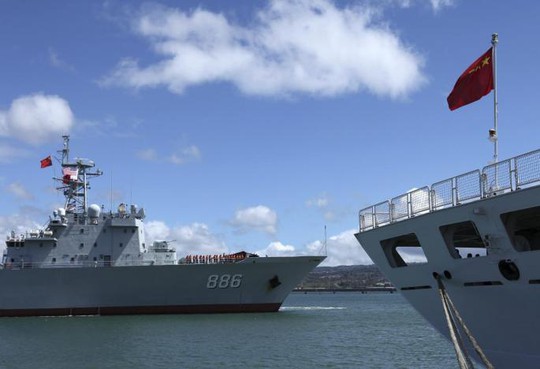 
Trung Quốc trong cuộc tập trận vành đai Thái Bình Dương (RIMPAC) năm 2014. Ảnh: Reuters
