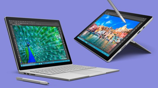 
Bộ đôi Surface Book (trái) và Surface Pro 4.

