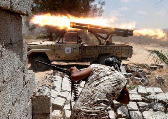 Lực lượng trung thành với Chính phủ Đoàn kết Dân tộc (GNA) Libya đang thắng thế ở Sirte. Ảnh: Reuters