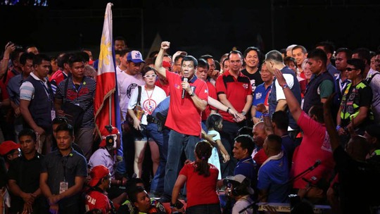 Ông Rodrigo Duterte tuyên bố giành chiến thắng trong cuộc bầu cử tổng thống PhilippinesẢnh: AP