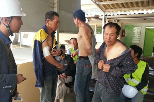 Công nhân Trung Quốc bị thương sau khi bị người dân địa phương tấn công ở Narok ngày 2-8Ảnh: AFRICAREVIEW.COM