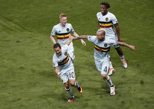 Hazard (10) và De Bruyne (7) sẽ là 2 ngôi sao đáng chú ý nhất trong thế trận tấn công của BỉẢnh: REUTERS