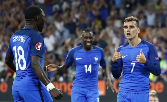 Griezmann (7) chinh phục công chúng Pháp lẫn thế giới nhờ tài năng và quyết tâm cao độẢnh: REUTERS