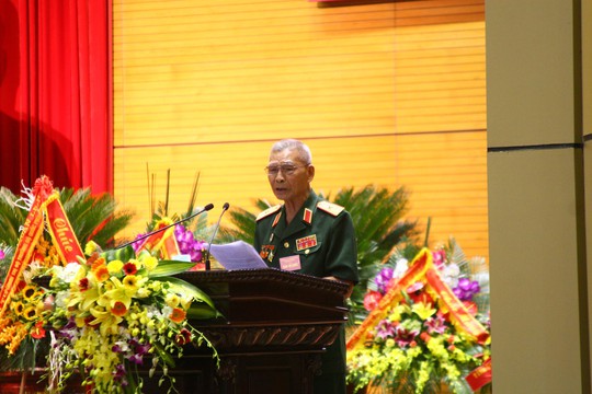 
Thiếu tướng Nguyễn Đức Huy phát biểu tại buổi gặp mặt
