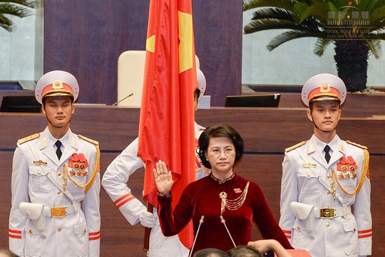 Bà Nguyễn Thị Kim Ngân tuyên thệ trước Quốc hộiẢnh: VĂN BÌNH