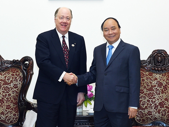 Thủ tướng Nguyễn Xuân Phúc tiếp ông Keith Williams, Chủ tịch Hội đồng quản trị Hội đồng Kinh doanh Mỹ-ASEAN