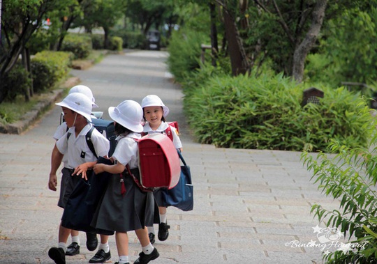 
Một ngày mới của trẻ em Nhật Bản thường khởi động bằng việc cùng bạn bè đi bộ đến trường một cách đầy hào hứng và vui vẻ thế này.
