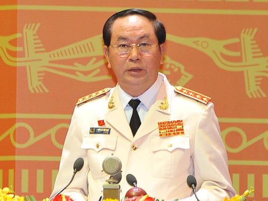 Đại tướng Trần Đại Quang, Ủy viên Bộ Chính trị, Bộ trưởng Bộ Công an, được đề cử bầu làm Chủ tịch nước