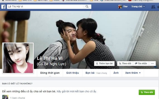 
Một trang facebook giả danh Hà Vi với hình ảnh được copy từ trang thật
