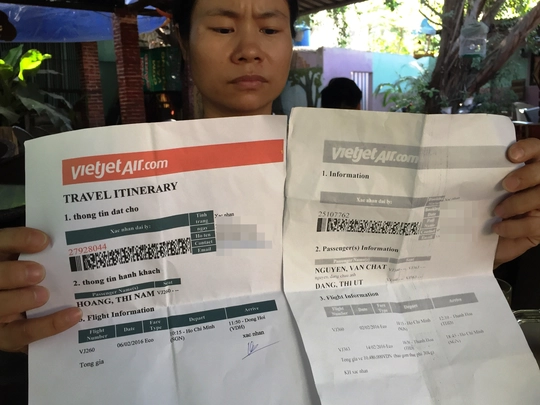 Một công nhân quận 12 mua phải vé may bay giả từ một người lạ.