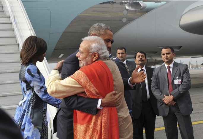 
Thủ tướng Ấn Độ Narendra Modi và Tổng thống Mỹ Obama. Ảnh: Reuters
