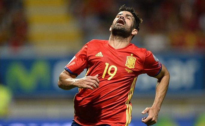 Tây Ban Nha của Costa vừa thắng giòn giã Liechtenstein nhưng vẫn văng khỏi tốp 10 FIFA