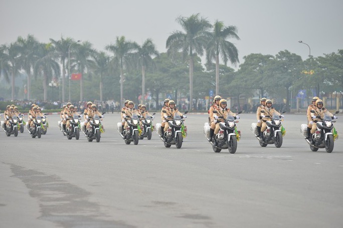 Lực lượng CSGT đảm bảo giao thông trong kỳ Đại hội
