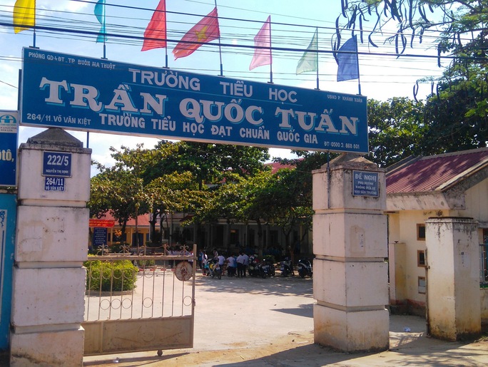 
Trường tiểu học Trần Quốc Tuấn nơi xảy ra vụ việc
