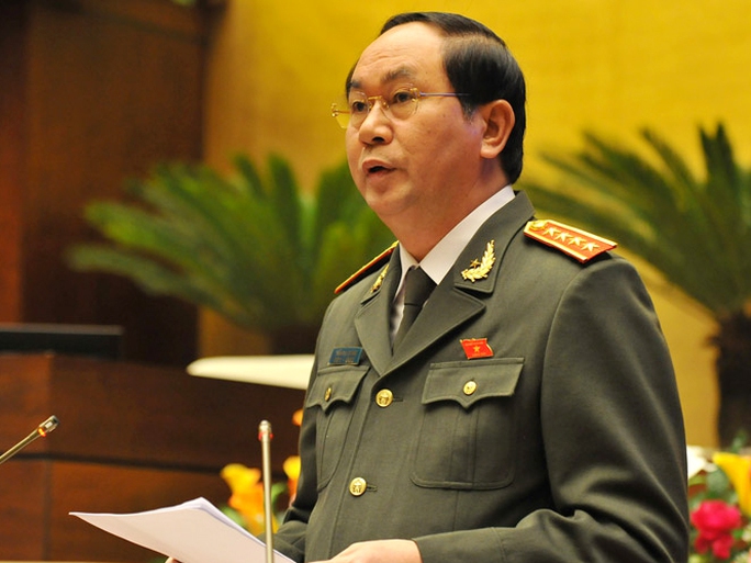Bộ trưởng Bộ Công an Trần Đại Quang, thừa ủy quyền của Thủ tướng Chính phủ, sẽ trình QH dự án Luật Biểu tình vào tháng 3 tới