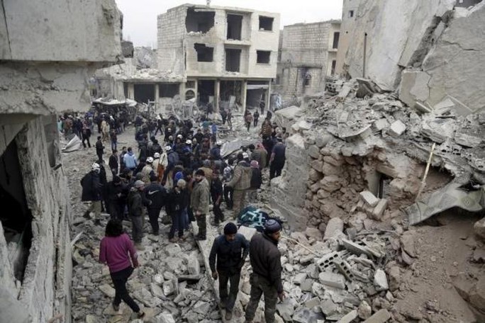 Chiến tranh liên miên tàn phá đất nước Syria. Ảnh: Reuters