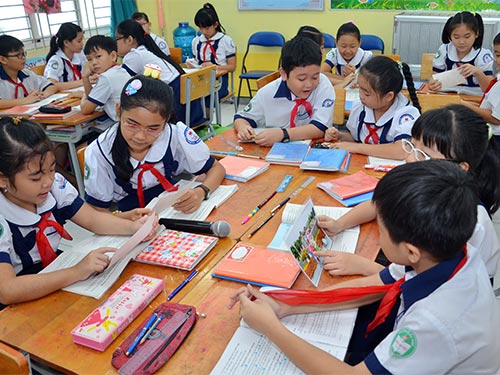 Trang trí lớp học theo mô hình trường học mới VNEN  Tiểu học Lê Đình Chinh