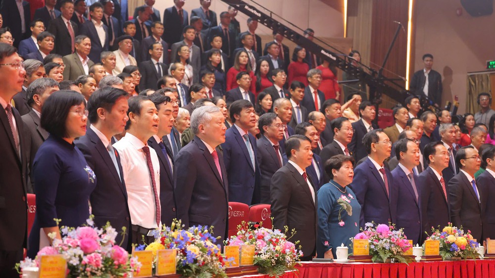 Không khí lễ công bố các nghị quyết, quyết định sáp nhập đơn vị hành chính - Ảnh 7.