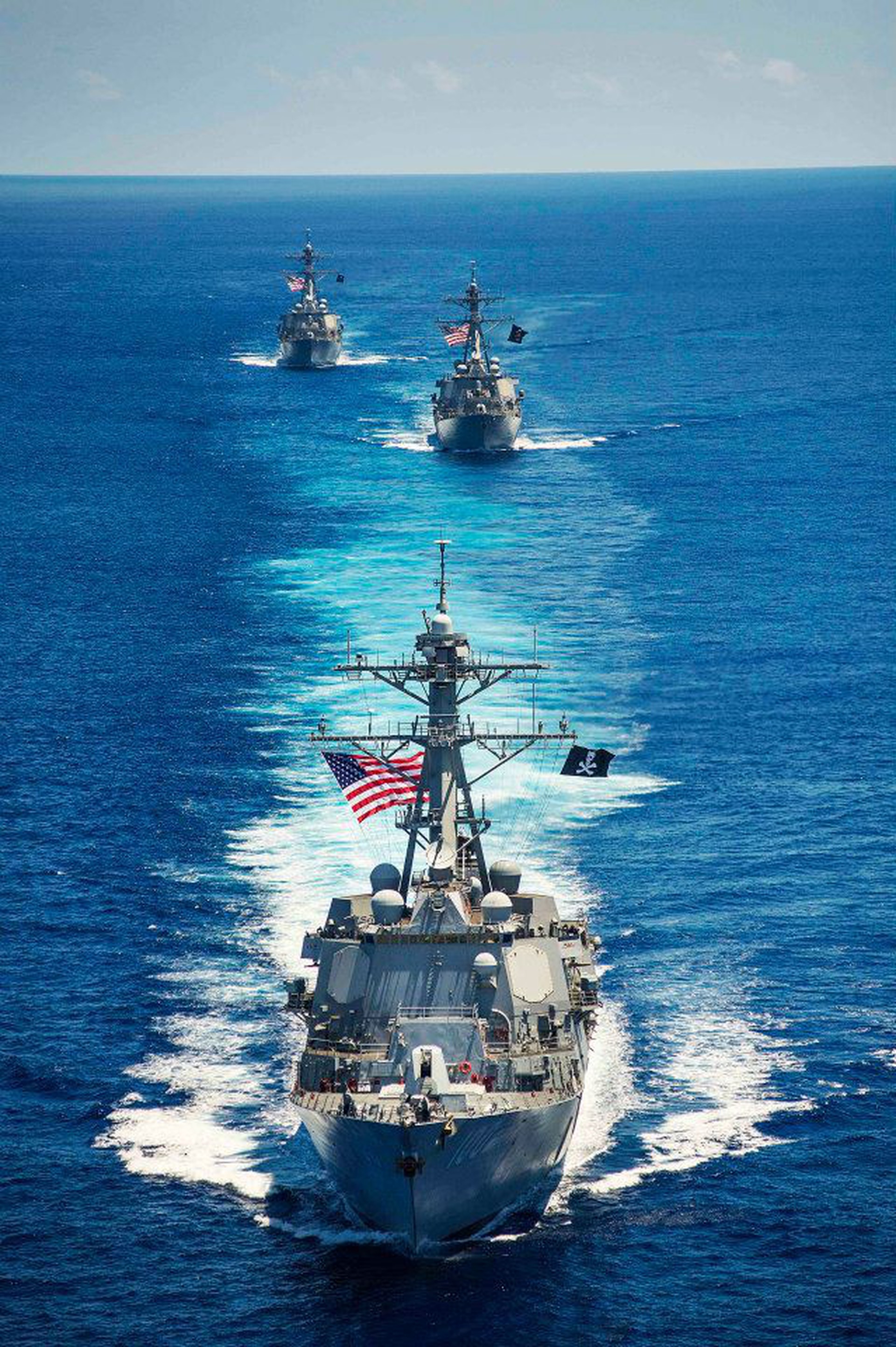 3 chiến hạm Mỹ tuần tra tr&ecirc;n biển Đ&ocirc;ng. Ảnh Navy.mil