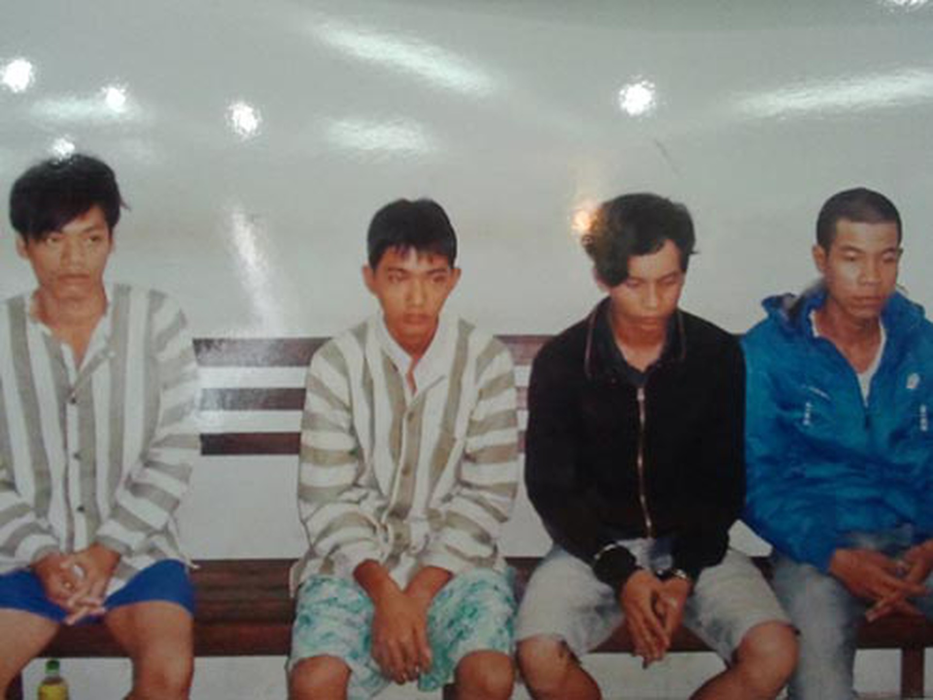 C&aacute;c đối tượng cướp t&agrave;i sản trong trại giam Tống L&ecirc; Ch&acirc;n (tỉnh B&igrave;nh Phước) Ảnh: HỒNG THẢO