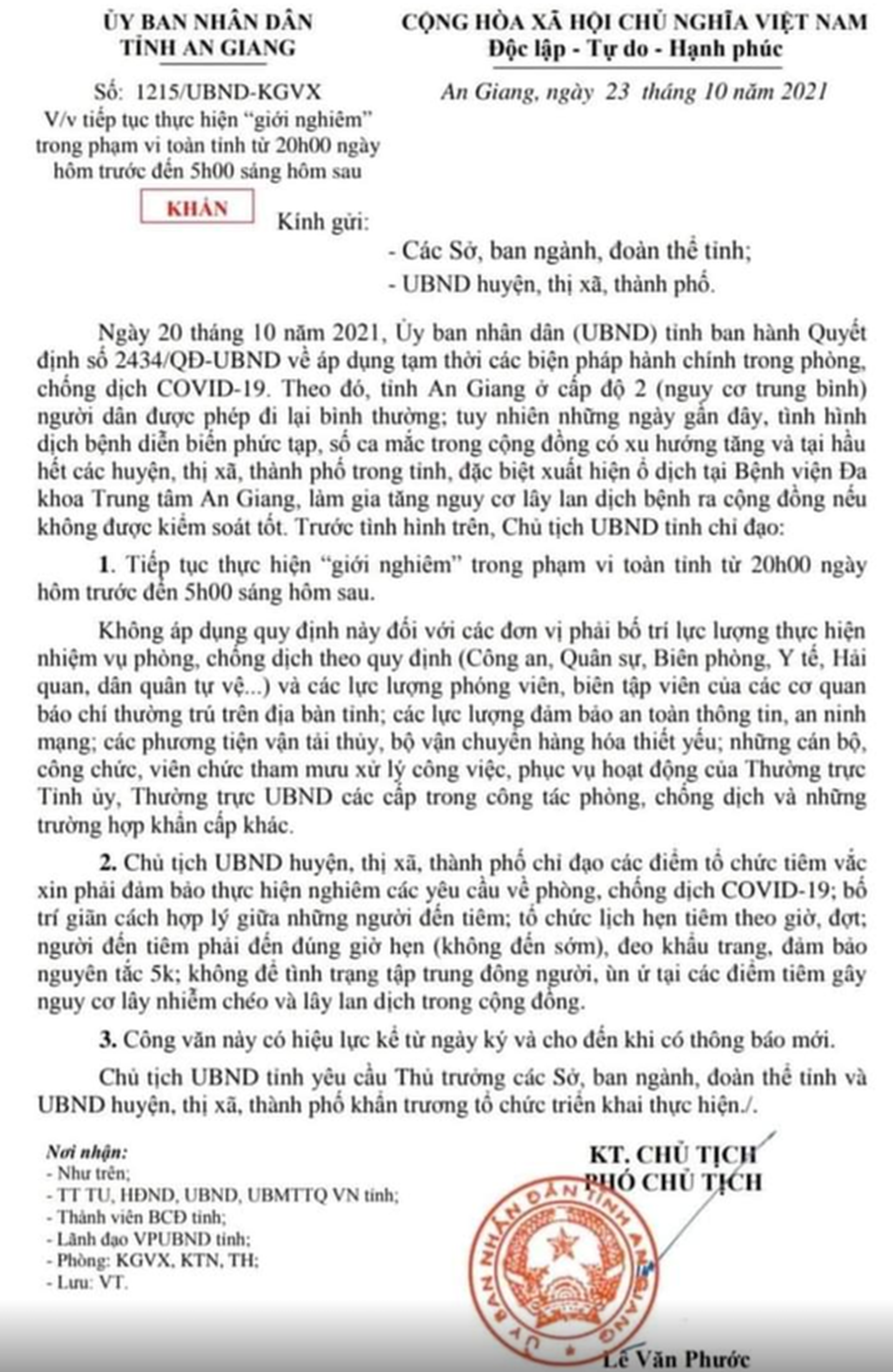 An Giang thực hiện &ldquo;giới nghi&ecirc;m&rdquo; trở lại sau khi xuất hiện nhiều ca Covid-19 - Ảnh 2.