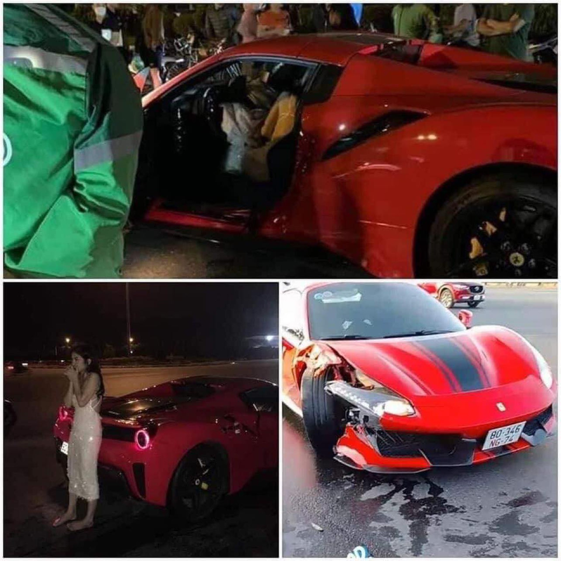 Si&ecirc;u xe Ferrari 488 va chạm với xe m&aacute;y, một người tử vong