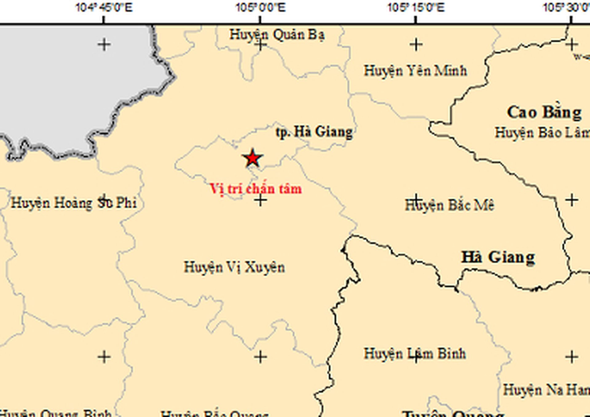 Xảy ra động đất tại th&agrave;nh phố H&agrave; Giang, tỉnh H&agrave; Giang  - Ảnh 1.