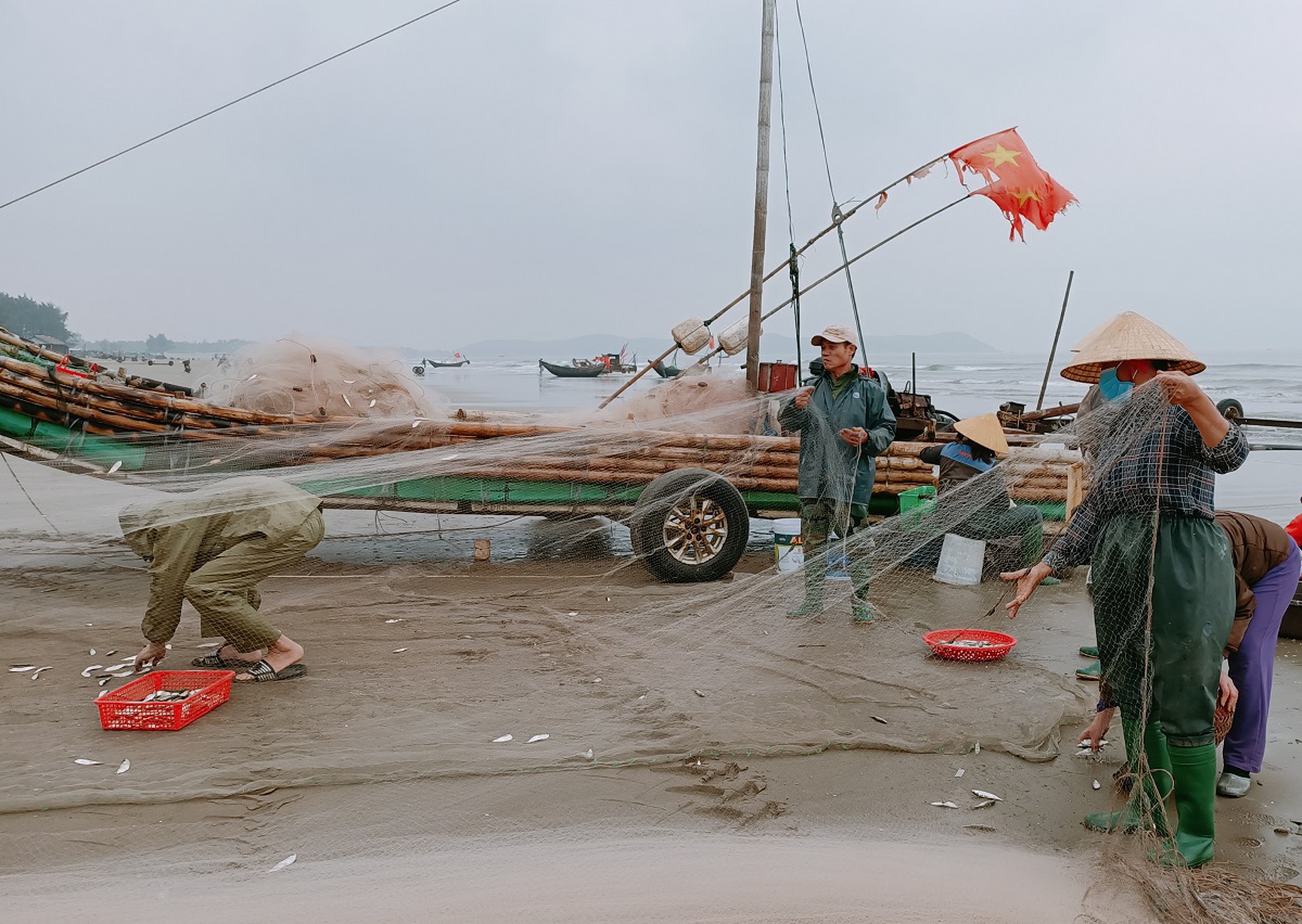 Ngư d&acirc;n đ&oacute;n lộc biển đầu năm, t&agrave;u cứ cập bờ l&agrave; ch&aacute;y h&agrave;ng - Ảnh 3.
