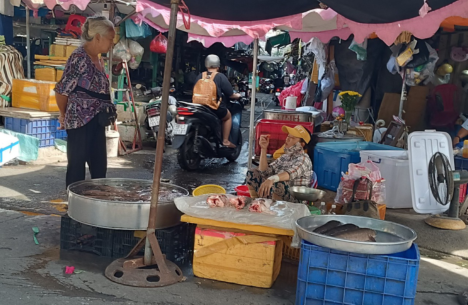 Rau xanh, c&aacute;, t&ocirc;m đắt h&agrave;ng v&igrave; chống ng&aacute;n ng&agrave;y Tết - Ảnh 3.