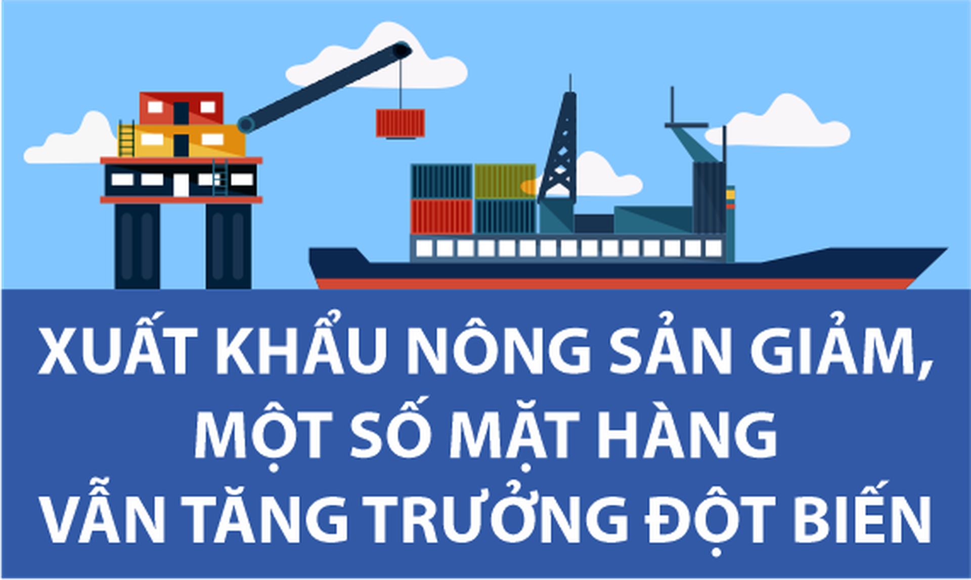 Infographic: Xuất khẩu n&ocirc;ng sản giảm, một số mặt h&agrave;ng vẫn tăng trưởng đột biến