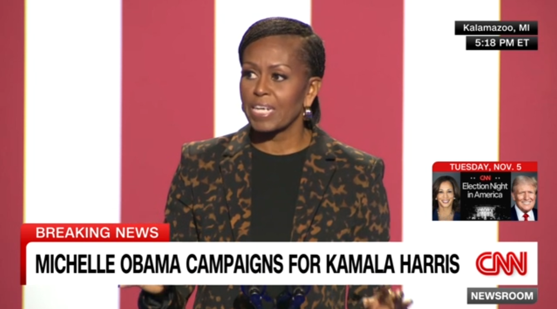 &Ocirc;ng Trump v&agrave; b&agrave; Harris "chạm tr&aacute;n" nảy lửa ở bang chiến trường Michigan- Ảnh 1.