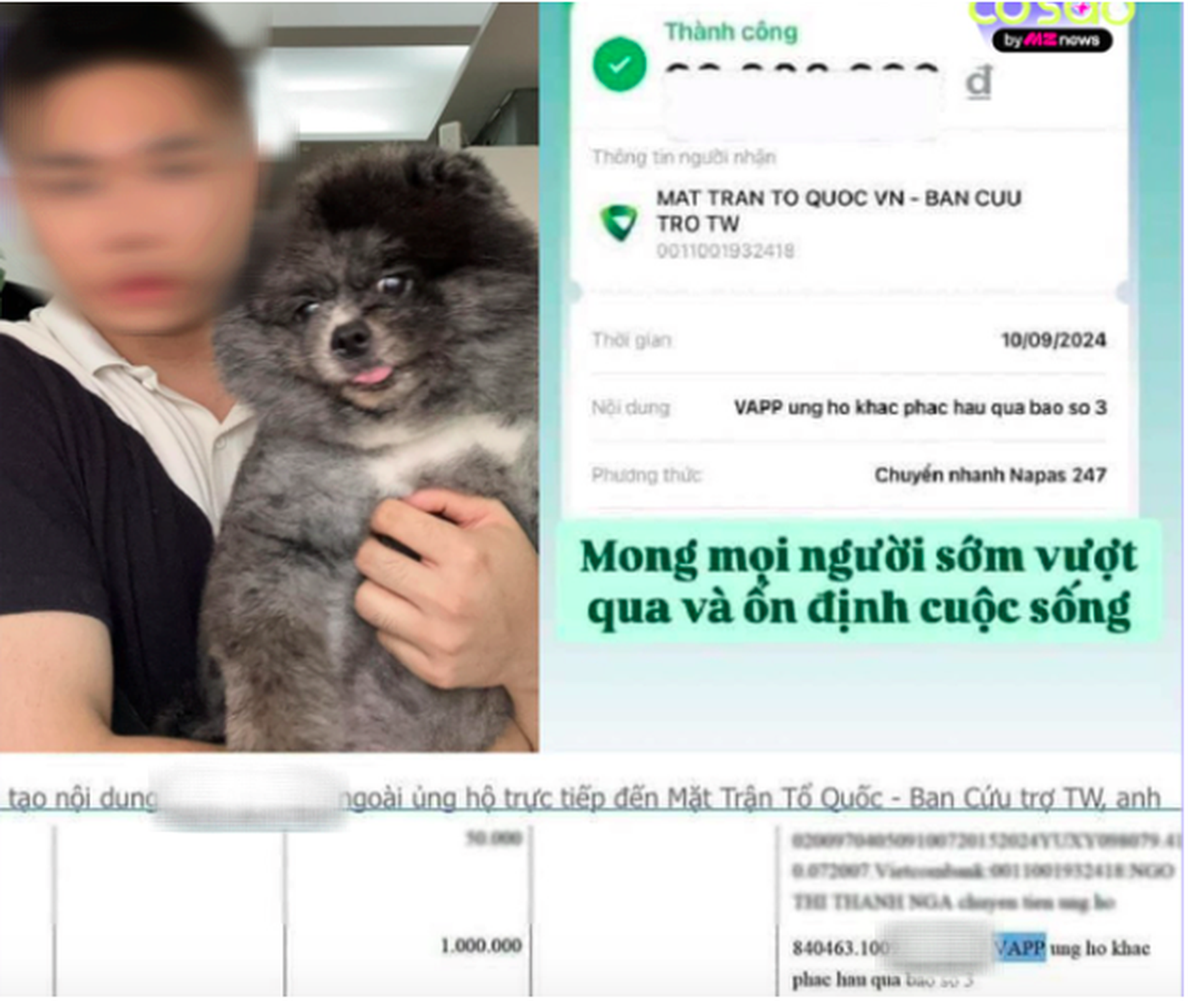 Bộ C&ocirc;ng an sẽ xử l&yacute; h&agrave;nh vi sửa chữa bill chuyển khoản ủng hộ đồng b&agrave;o bị b&atilde;o lụt để "ph&ocirc;ng bạt"- Ảnh 1.